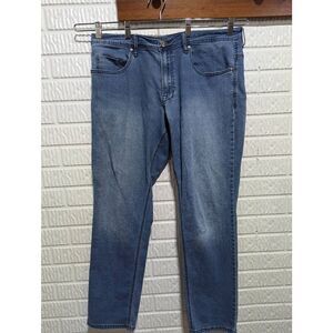 Buffalo David Bitton Men's Blue Mid-Wash Mid-Rise Slim Stretch Denim Jeans Size